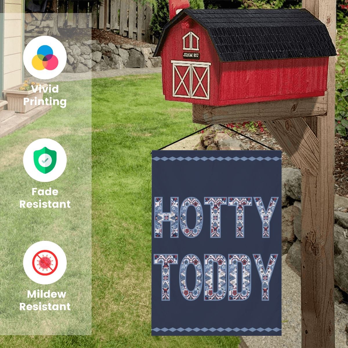 Hotty Toddy! Garden Flag_Navy | Garden Flag 12"x18" (Made in USA)