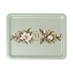 Magnolia Monogram Serving Tray in Sage Green, large size