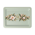Magnolia Monogram Serving Tray in Sage Green, small size