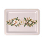 Magnolia Monogram Serving Tray in Blush, small size
