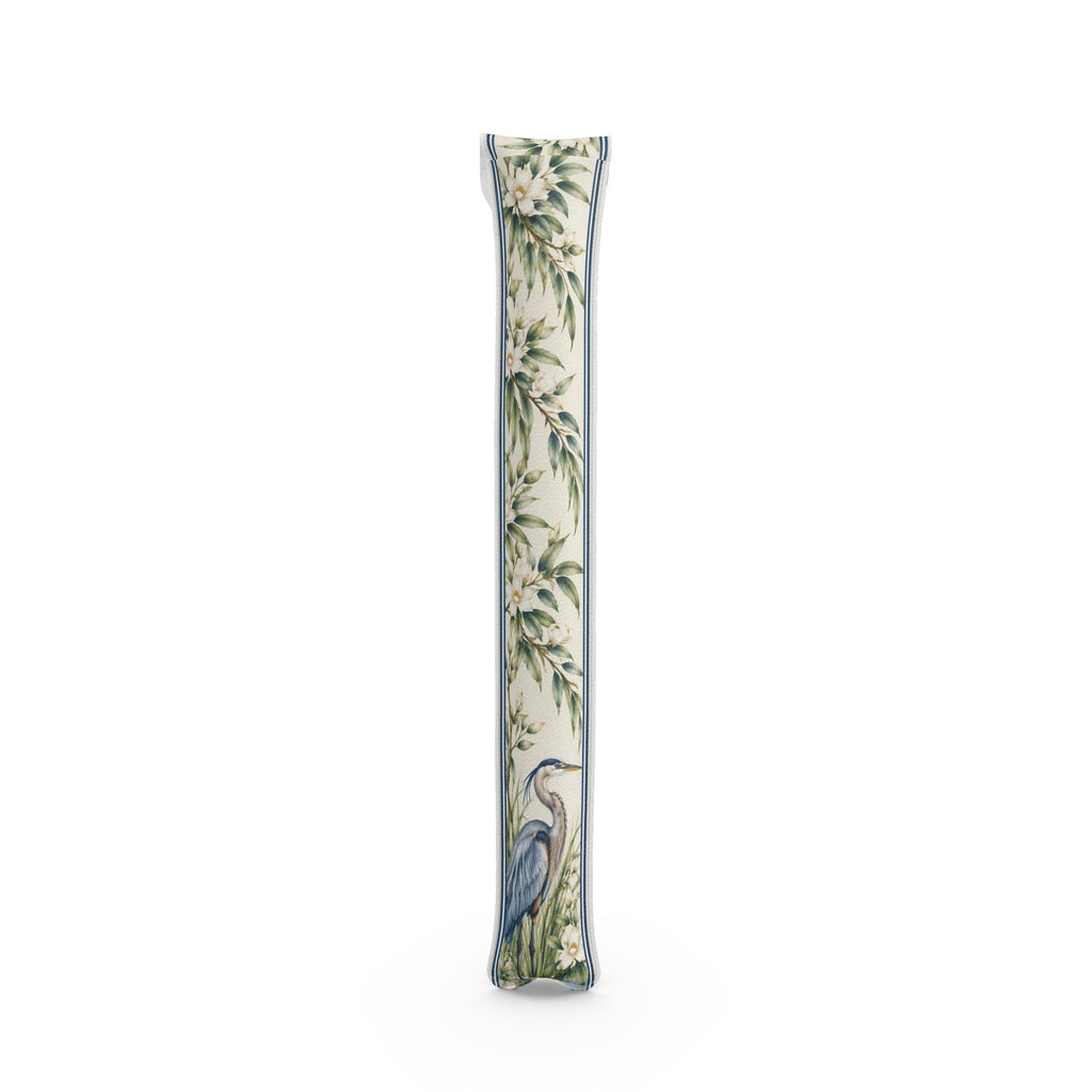 Mahjong mat dust bag, Blue Herons design, back view