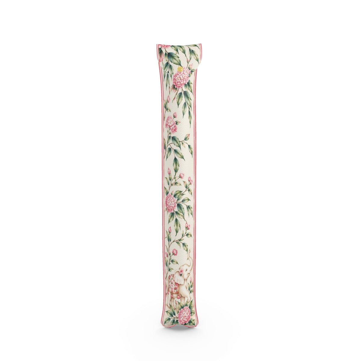 Mahjong mat dust bag, Pink Elephant design, detail