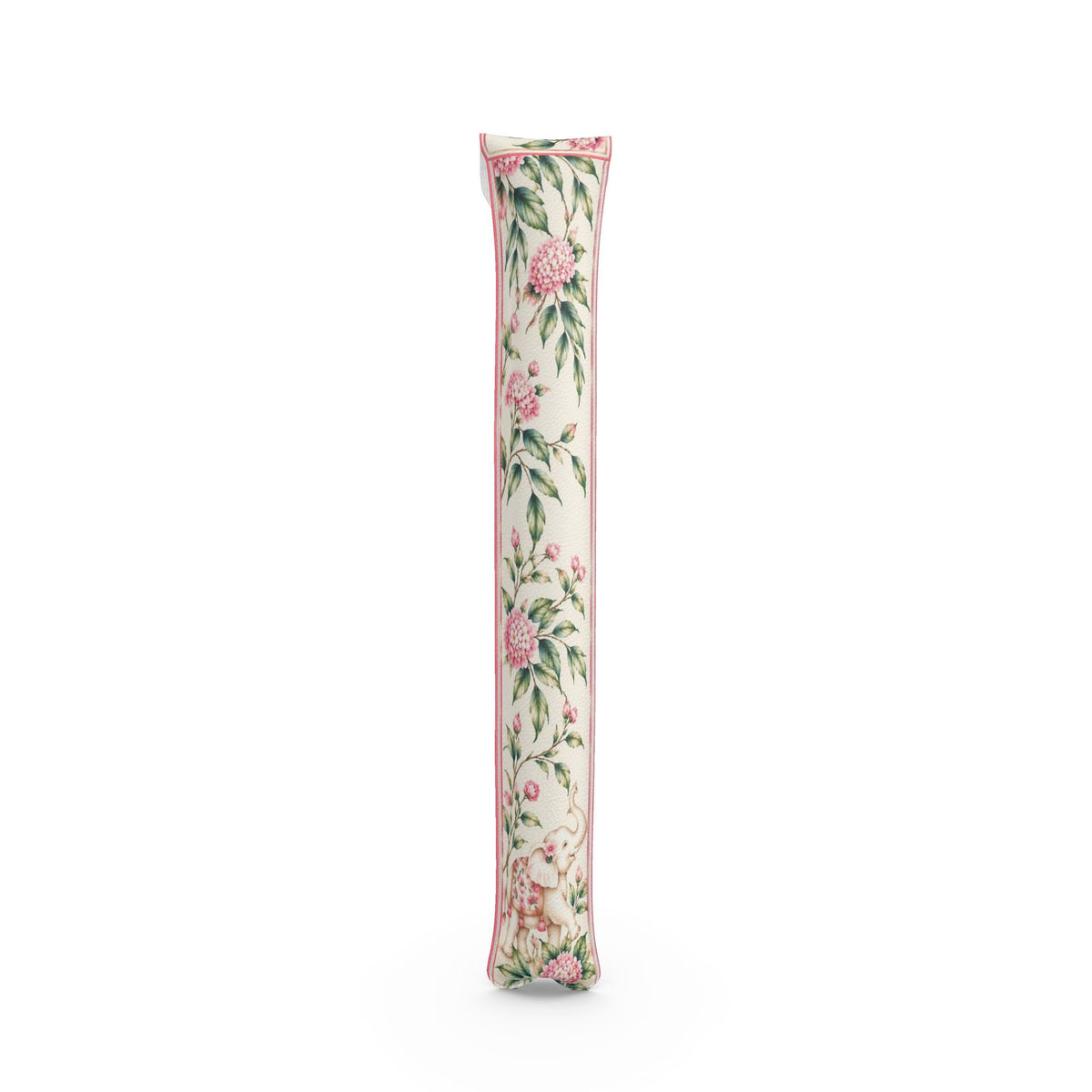 Mahjong mat dust bag, Pink Elephant design, back view