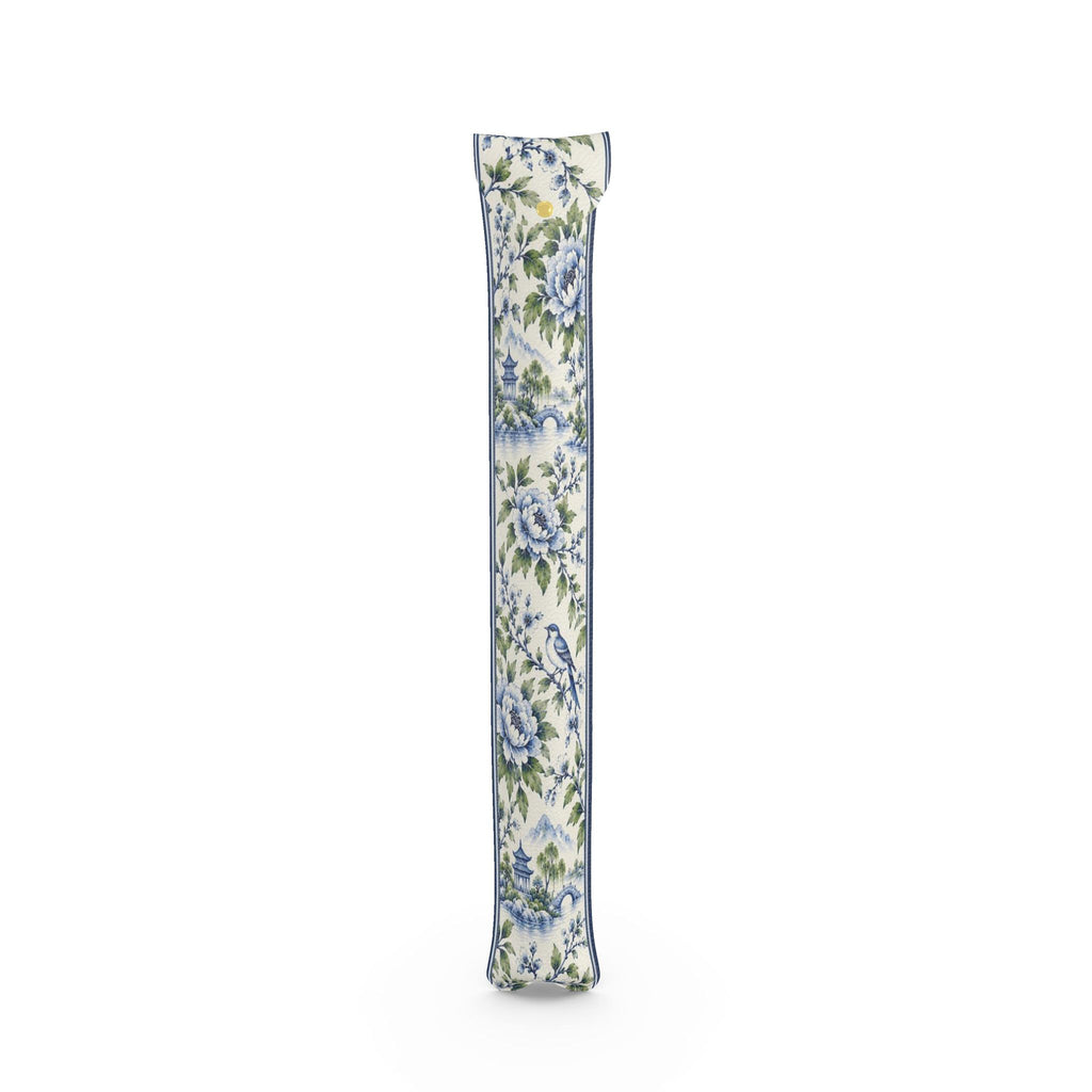 Mahjong mat dust bag, Blue & Green Chinoiserie design