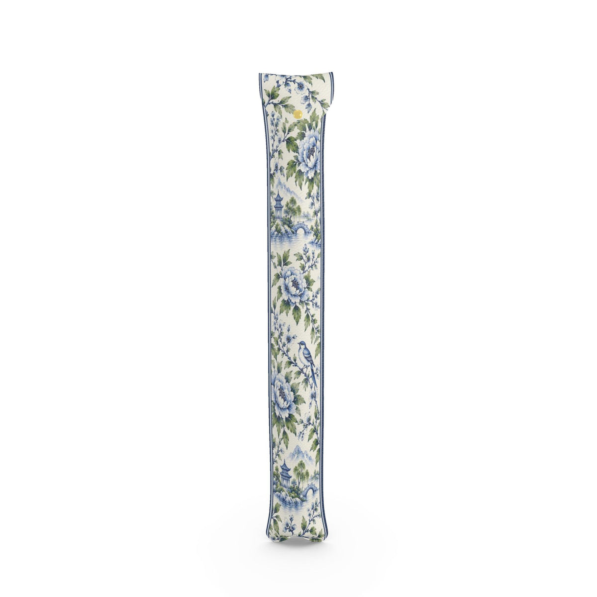 Mahjong mat dust bag, Blue & Green Chinoiserie design