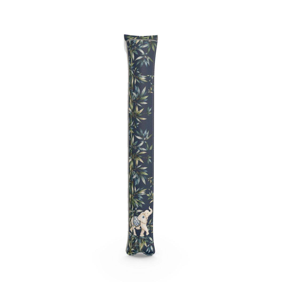 Mahjong mat dust bag, Navy with Elephant design, back view