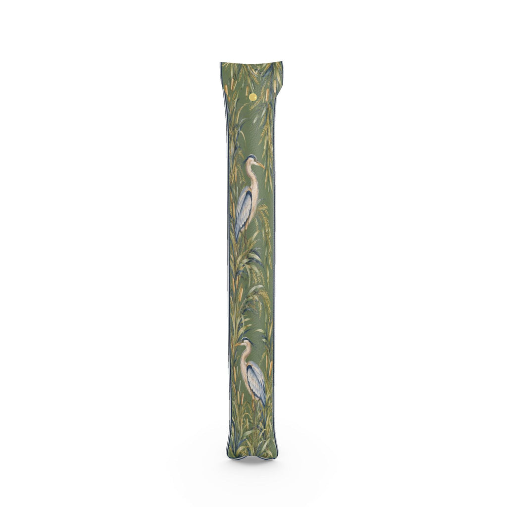 Mahjong mat dust bag, Green with Blue Herons design