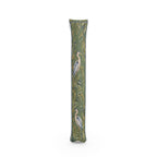 Mahjong mat dust bag, Green with Blue Herons design, back view