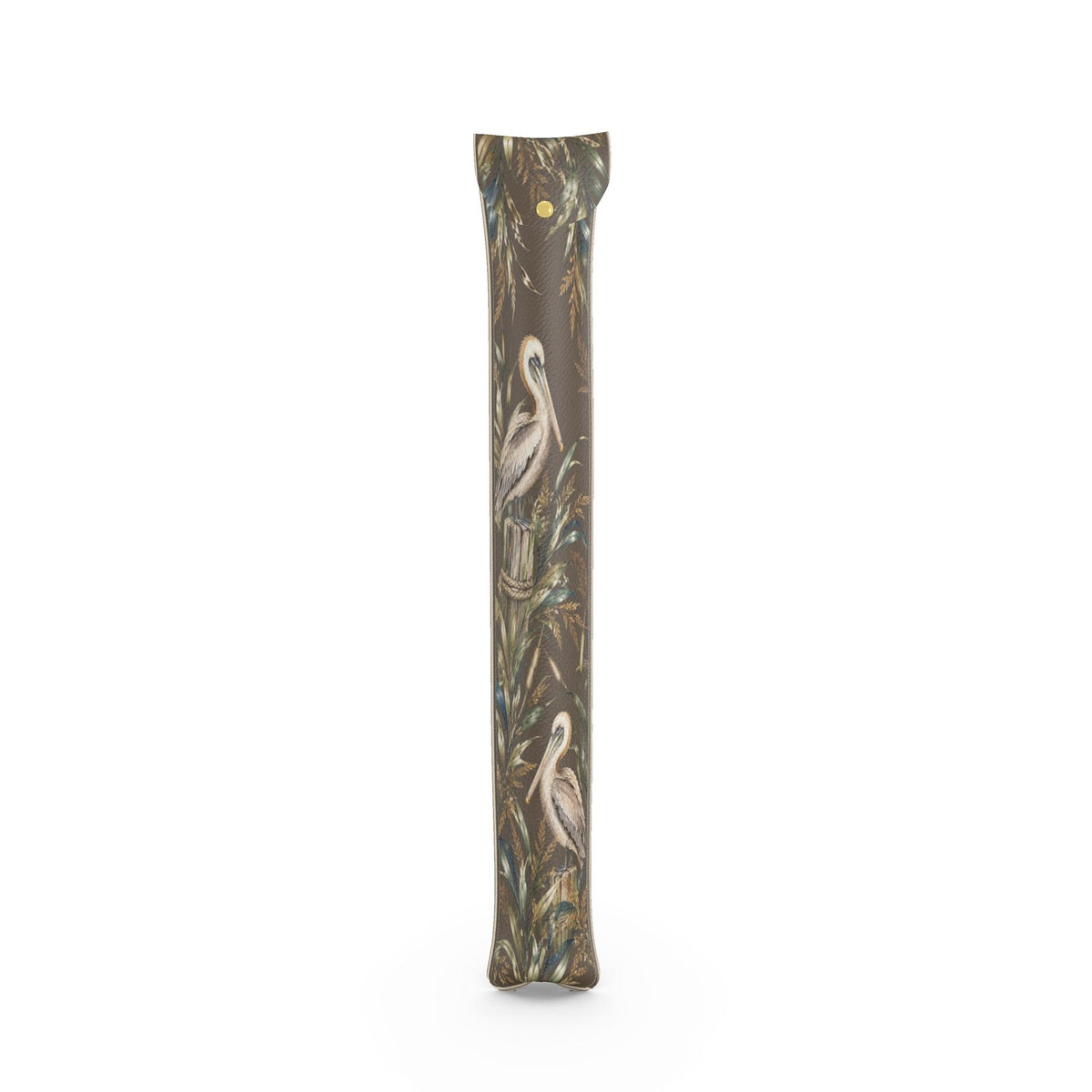 Mahjong mat dust bag, Brown with Pelicans design