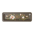 Magnolia Monogram Serving Tray in Brown, slim size