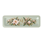 Magnolia Monogram Serving Tray in Sage Green, slim size