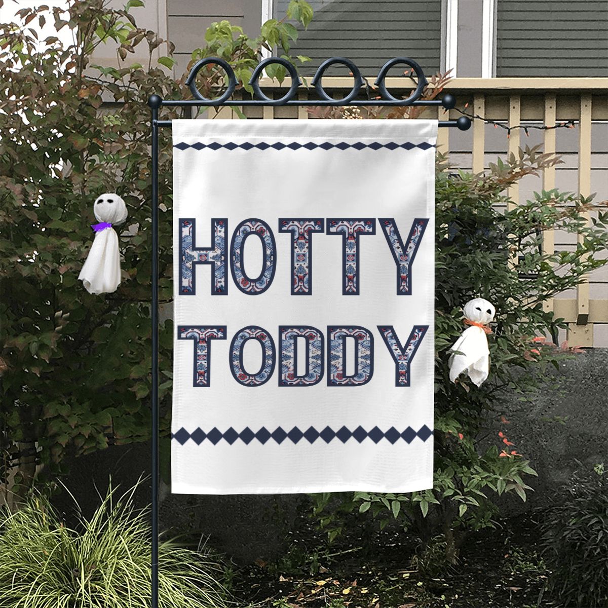 Hotty Toddy! Garden Flag_White| Garden Flag 12"x18" (Made in USA) Garden Flag