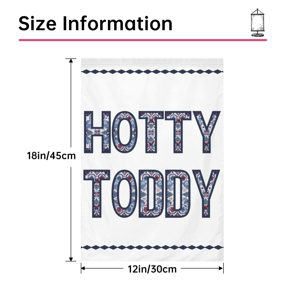 Hotty Toddy! Garden Flag_White| Garden Flag 12"x18" (Made in USA) Garden Flag