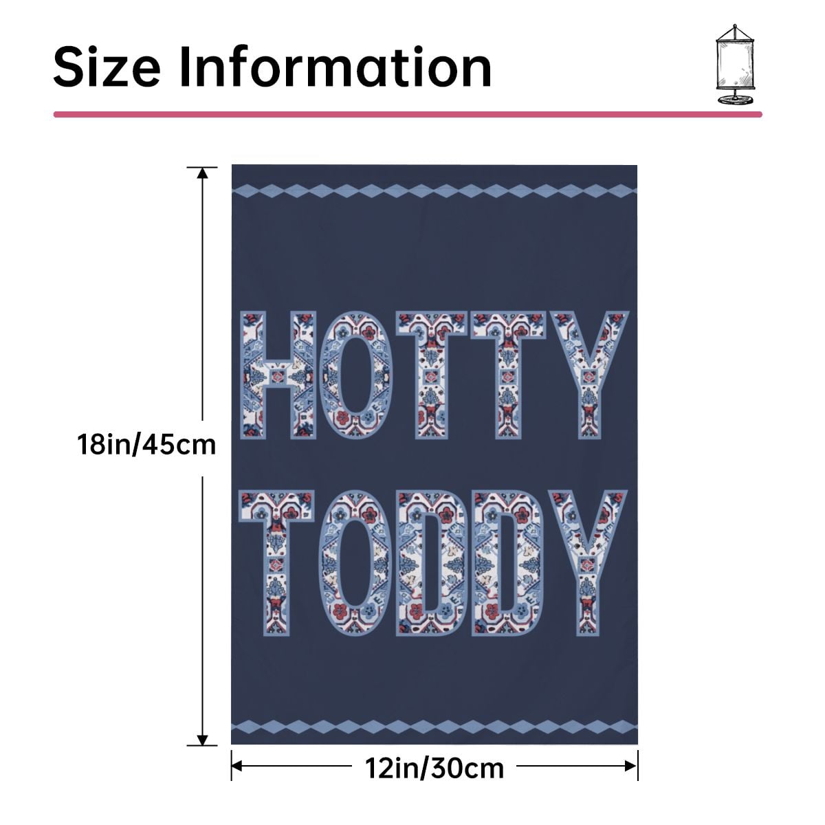 Hotty Toddy! Garden Flag_Navy | Garden Flag 12"x18" (Made in USA)