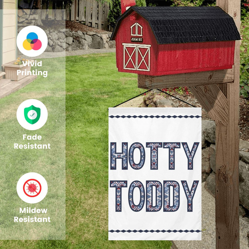 Hotty Toddy! Garden Flag_White| Garden Flag 12"x18" (Made in USA) Garden Flag