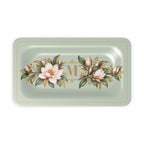 Magnolia Monogram Serving Tray in Sage Green, desk tidy size
