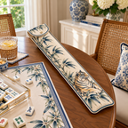Mahjong mat dust bag, Tigers & Bamboo design, detail