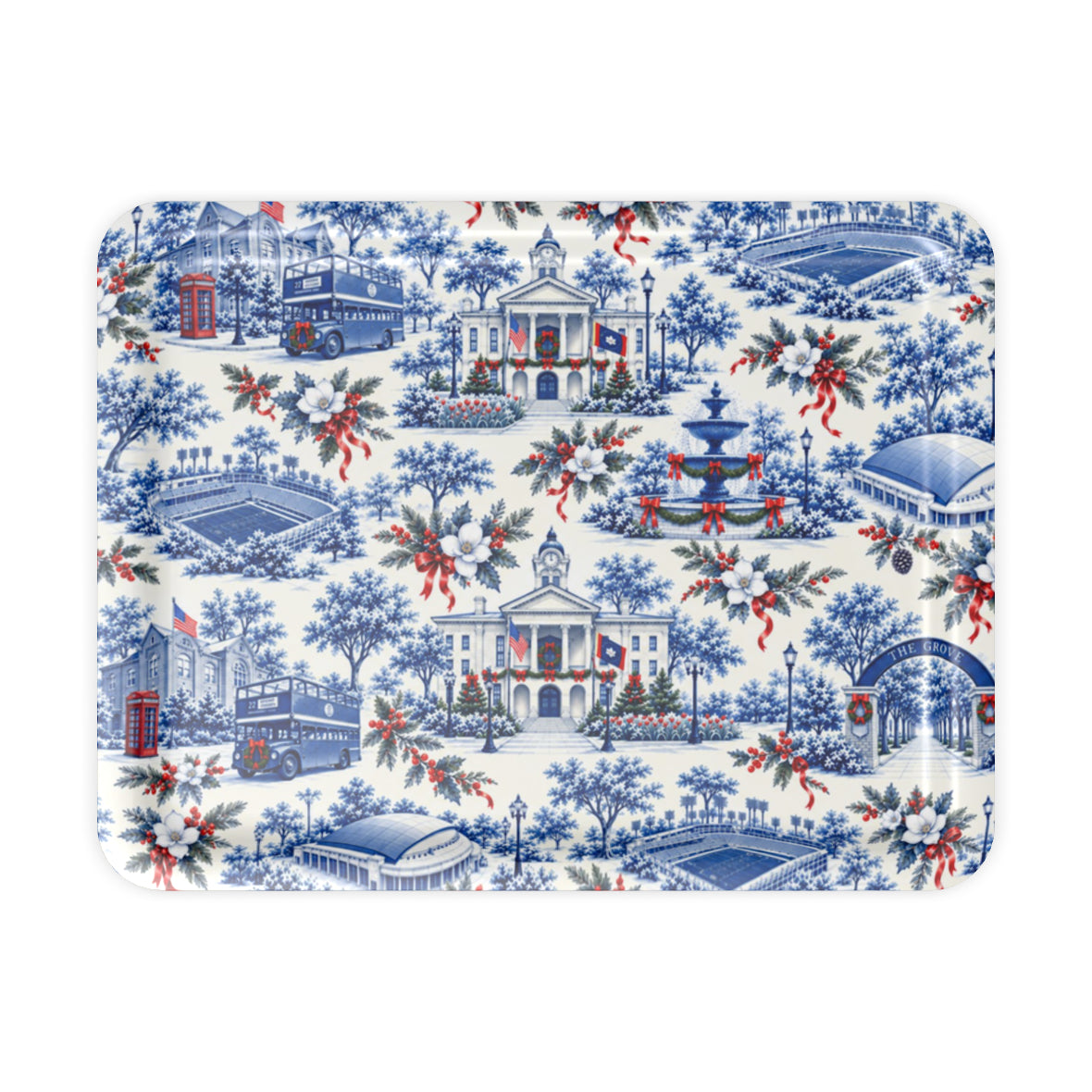 Oxford Christmas Toile Serving Tray