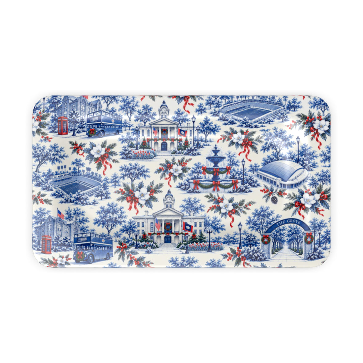 Oxford Christmas Toile Serving Tray