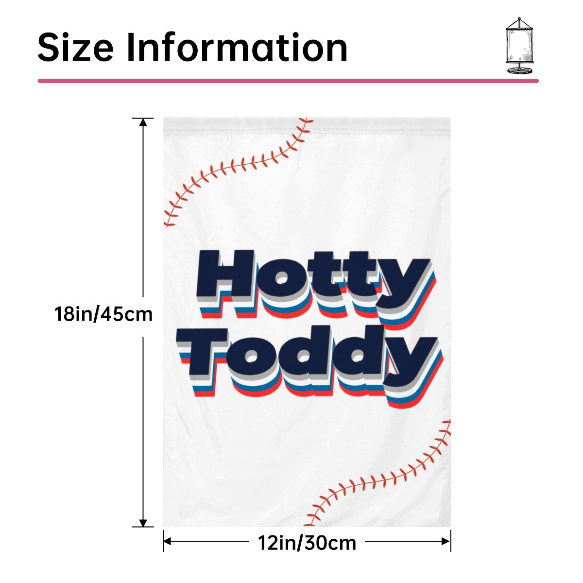 Hotty Toddy! Garden Flag_Baseball | Garden Flag 12"x18" (Made in USA) Garden Flag