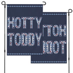 Hotty Toddy! garden flag, navy, view 3
