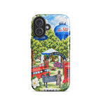 A Love Letter to Oxford MagSafe tough case on iPhone 16, watercolor Oxford, Mississippi scene