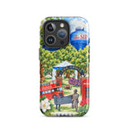 A Love Letter to Oxford MagSafe tough case on iPhone 16 Pro, watercolor Oxford, Mississippi scene