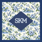 Custom mahjong mat, Diamond (Blue Toile) chinoiserie pattern