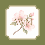 Custom mahjong mat, Cherry Blossom on Sage design