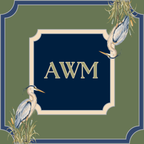 Custom mahjong mat, Herons on Sage design