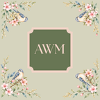 Custom mahjong mat, Songbirds & Blossoms on Sage design