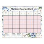 Mahjong scorecard notepad for coins, Pink Chinoiserie design