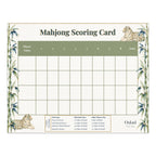 Mahjong scorecard notepad for coins, Tigers & Bamboo design