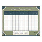 Mahjong scorecard notepad for coins, Blue Herons design